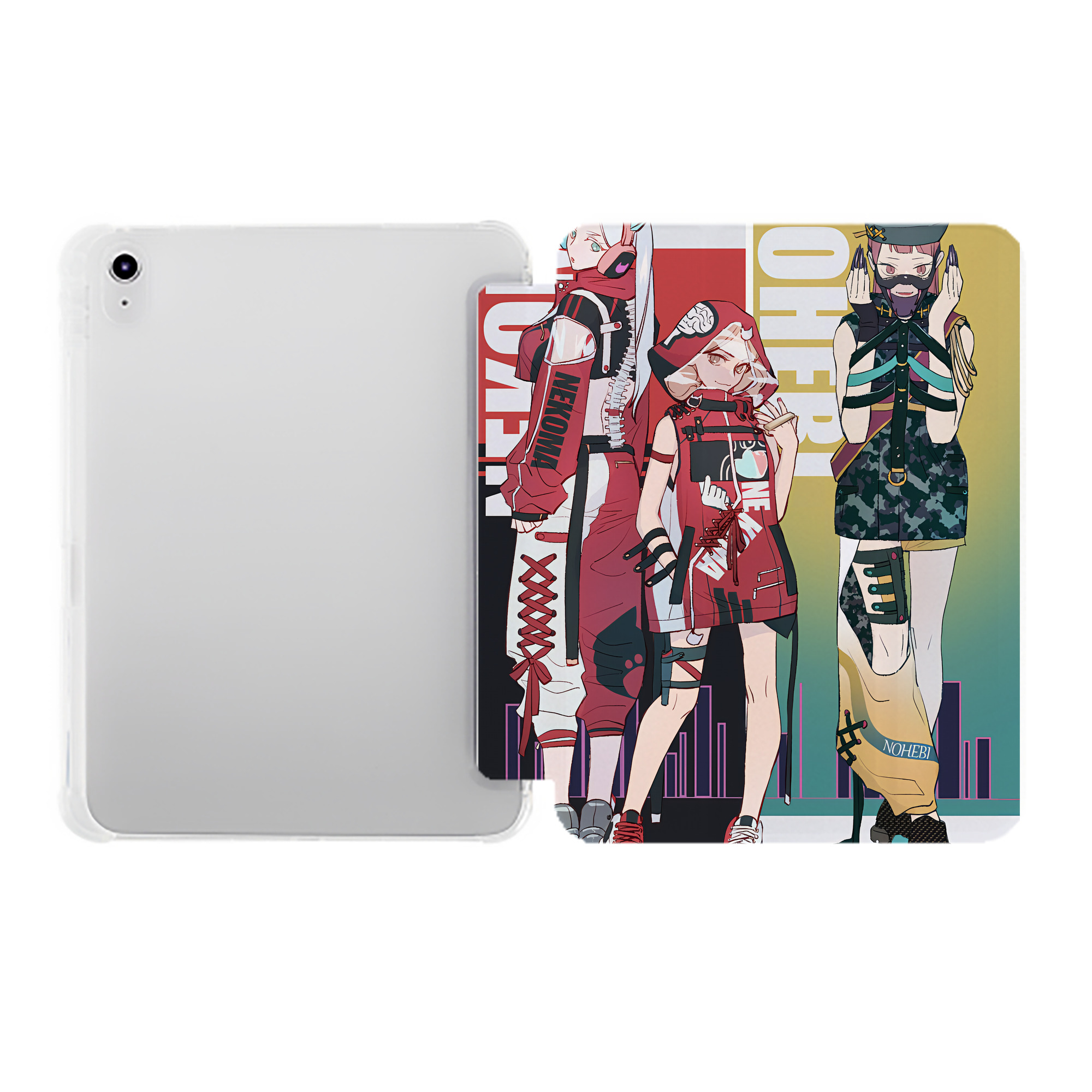 （画像用） ハイキュー!! Haikyu!! IPad ケース ペン収納付き 三つ折りスタンド PUレザー×シリコン 対応機種9.5/10.5/10.9インチ